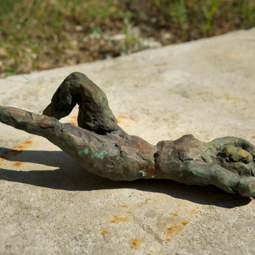 "Exercices", sculpture en bronze. Taille 27x9.