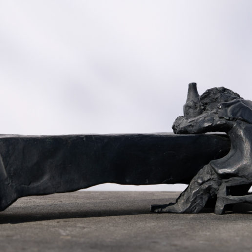 "le banquet", sculpture en bronze. Taille 24x11x10cm.